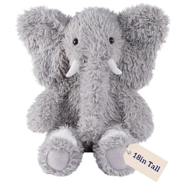 Vermont Teddy Bear Elephant Stuffed Animal Gray Elephant Plush 18 Inch Plush Toy for Kids Adults Oh So Soft Collection