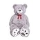 HollyHOME 5ft Giant Teddy Bear Stuffed Animal Huge Teddy Bear Plush with Big Footprints Valentines Gift 5 Feet Grey