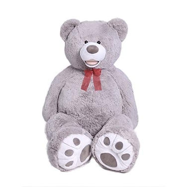 HollyHOME 5ft Giant Teddy Bear Stuffed Animal Huge Teddy Bear Plush with Big Footprints Valentines Gift 5 Feet Grey