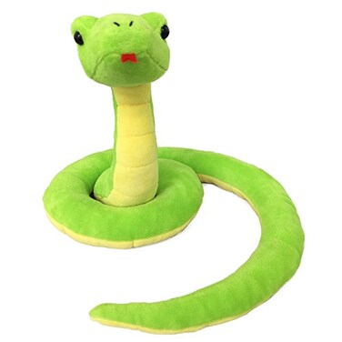 Ice King Bear Lifelike Green Snake Stuffed Animal Plush Toy Standing