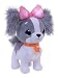 Wish Me Pets Light Up LED Plush Stuffed Animals Fluffy Grey Cavalier Puppy with Pink Bow