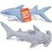 Bedwina Stuffed Animal Sharks Pack of 2 Large 14 inch Mako 13 inch Hammerhead Plush Shark Toys Stuff Animals Toy for Baby Toddlers Kids