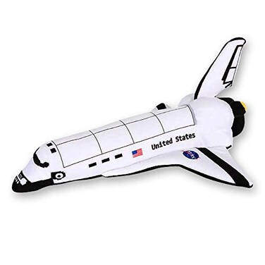 ArtCreativity Stuffed Space Shuttle 14 Soft Cuddly Astronaut Toy for Kids Easter Basket Stuffer Birthday Gift