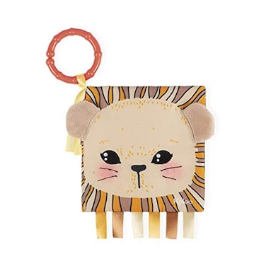 Kaloo My First Curious Lion Cub Activity Book Cuddling for Comfort Soft Fabric Pages Encourages Early Reading High Safety Standards