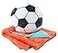 Animal Adventure Cuddle Bundles Soccer Theme SuperSoft Machine Washable Blankie Plush Toy Blue and Orange One Size