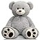 HollyHOME Teddy Bear Stuffed Animal Plush Giant Teddy Bears with Footprints Big Bear 36 inch Gray