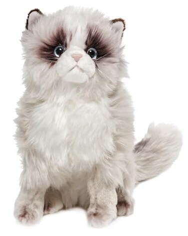 Bearington Collection Tasha Himalayan Realistic Cat Stuffed Animal 105 in Soft Fur Kitten Plush Toy for Kids