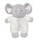 Baby Starters Little Me Plush Elephant Rattle with Welcome to the World Embroidery White 9 inch