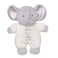 Baby Starters Little Me Plush Elephant Rattle with Welcome to the World Embroidery White 9 inch