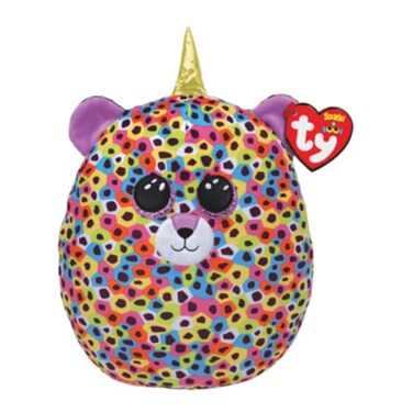 Ty UK Ltd 2007556 Giselle Squishaboo 10 Leopard kuscheliges Kissen Multicolor