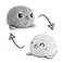 TeeTurtle The Original Reversible Seal Plushie Gray White Cute Sensory Fidget Stuffed Animals That Show Your Mood 35 inch