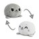 TeeTurtle The Original Reversible Seal Plushie Gray White Cute Sensory Fidget Stuffed Animals That Show Your Mood 35 inch