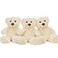 MaoGoLan 3 Pieces Bulk Soft Beige Stuffed Animals 135 Cuddly Mini Teddy Bears for Baby Shower Wedding Party Engagement