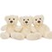 MaoGoLan 3 Pieces Bulk Soft Beige Stuffed Animals 135 Cuddly Mini Teddy Bears for Baby Shower Wedding Party Engagement