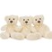 MaoGoLan 3 Pieces Bulk Soft Beige Stuffed Animals 135 Cuddly Mini Teddy Bears for Baby Shower Wedding Party Engagement