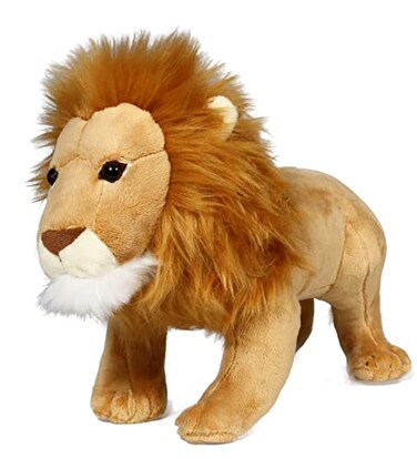 Ice King Bear Lion Stuffed Animal Lifelike Plush Toy 12 Inches Length