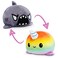 TeeTurtle The Original Reversible Shark Narwhal Plushie Gray Rainbow Cute Sensory Fidget Stuffed Animals That Show Your Mood 45 inch