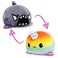 TeeTurtle The Original Reversible Shark Narwhal Plushie Gray Rainbow Cute Sensory Fidget Stuffed Animals That Show Your Mood 45 inch