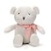 FLUFFYFUN 100 Organic Cotton White Teddy Bear Plush 65 Baby Stuffed Animal for Newborn