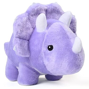 BenBen Dinosaur Stuffed Animal 13 Dino Plush Toys Cute Plushies Stuff for Kids Triceratops Purple Baby Shower Birthday Easter Basket Stuffers