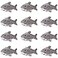 Chalyna Mini Shark Stuffed Animal Plush Small Shark Keychain Bulk Soft Toys Ocean Animal Party Favors Summer Kids Toys for Childrens Day Birthday Baby Shower 47 InchNo LightGray