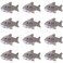 Chalyna Mini Shark Stuffed Animal Plush Small Shark Keychain Bulk Soft Toys Ocean Animal Party Favors Summer Kids Toys for Childrens Day Birthday Baby Shower 47 InchNo LightGray
