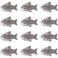 Chalyna Mini Shark Stuffed Animal Plush Small Shark Keychain Bulk Soft Toys Ocean Animal Party Favors Summer Kids Toys for Childrens Day Birthday Baby Shower 47 InchNo LightGray