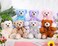 Zomiboo 7 Packs Plush Bear Stuffed Animals Plush Soft Cute Stuffed Dolls Birthday Party DecorationsCute Colors