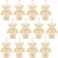 WEGUTATS 12 Pack Brown Mini Teddy Bears 47 inch Tiny Soft Stuffed Teddy Bear Small Plush Bears Bulk for Birthday Party Decor Favors Bag Keychain