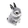 GUDVES Mini Realistic Cute Plush Rabbits Fur Lifelike Animal Easter Bunny Simulation Toy Model Gift Miniatures Decorations Gray Gray