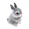 GUDVES Mini Realistic Cute Plush Rabbits Fur Lifelike Animal Easter Bunny Simulation Toy Model Gift Miniatures Decorations Gray Gray