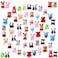 Charniol 60 Pack Mini Stuffed Animal Bulk Small Plush Animal Toys Miniature Stuff Animal Keychain Set for Easter Egg Party Favors Valentine s Day Gift Goodie Bag Fillers Carnival Prizes Classroom Rewa