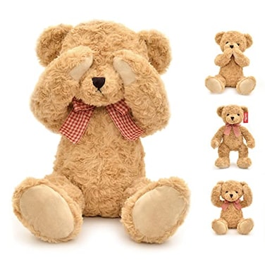 suepcuddly 20 Posed Teddy Bear Stuffed Animal Cute Plush Toy for Girl Kids Light Brown