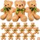 HyDren 18 Pack Bear Stuffed Animal Bulk 10 Inch Small Stuffed Bears with Bow Tie for Shower Birthday Gift Party Favors Light Brown