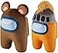 P.M.I. Among Us Knighted Knight Unbearable Bear Plush Buddies Doll Brown Orange 12
