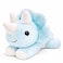 uoozii 24 5 Pounds Blue Dinosaur Weighted Stuffed Animals with Unscented Microwavable Heating Pad Cute Coolable Heatable Weighted Plush Warm Gift for Kids Adults