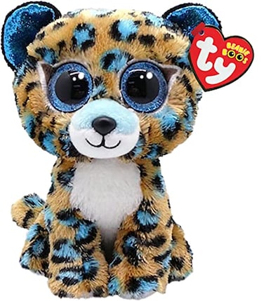 Ty Boo Animals Beanie BoosPlush Cobalt The Leopard 15cmTY36691 TY36691 Beige Blue White Small