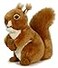 Ice King Bear Reaistic Red Squirrel Stuffed Animal Plush Toy with Nut