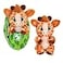 Fiesta Giraffe Stuffed Animal Swaddle Babies Plush and Carrying Pouch 2 Piece Set