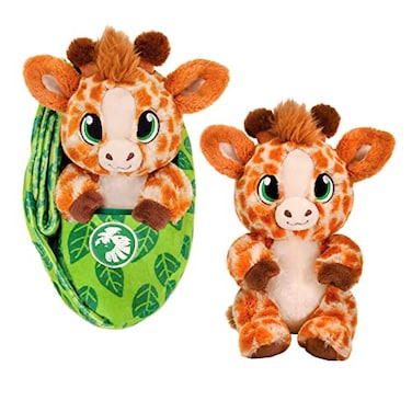 Fiesta Giraffe Stuffed Animal Swaddle Babies Plush and Carrying Pouch 2 Piece Set