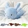 Niuniu Daddy 28 lbs 17 Blue Axolotl Weighted Stuffed Animals for Kids Adults Soft Sensory Comfort Plush Toy for Sleeping Cute Lying Lap Pad Pillow for Huggable Gift