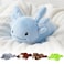 Niuniu Daddy 28 lbs 17 Blue Axolotl Weighted Stuffed Animals for Kids Adults Soft Sensory Comfort Plush Toy for Sleeping Cute Lying Lap Pad Pillow for Huggable Gift