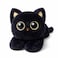 uoozii 20 4 Pounds Black Cat Weighted Stuffed Animals with Unscented Microwavable Heating Pad Cute Coolable Heatable Weighted Plush Warm Gift for Kids Adults