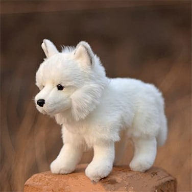 TAMMYFLYFLY Arctic Fox Plush Toy 11 inches 28cm Soft Snow Queen Fox Stuffed Animal Doll BRun
