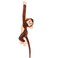 CHELEI2019 354 Monkey Plush Stuffed AnimalHanging Stuffed Animal Monkey with HandBrown