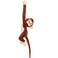 CHELEI2019 354 Monkey Plush Stuffed AnimalHanging Stuffed Animal Monkey with HandBrown