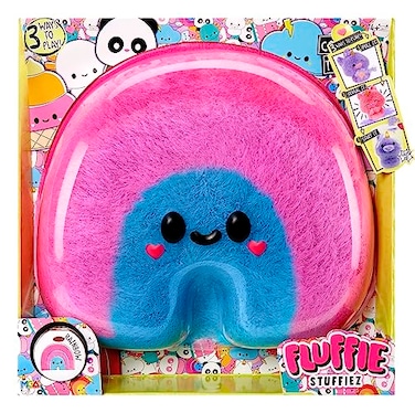 Fluffie Stuffiez Rainbow Large Collectible Feature Plush 11 Surprise Reveal Unboxing with Huggable ASMR Fidget DIY Fur Pulling Ultra Soft Fluff