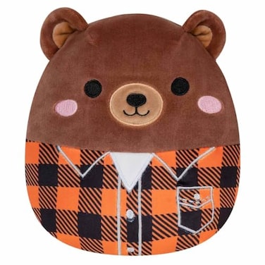 Jazwares Squishmallows 75 Omar The Bear in Plaid Shirt