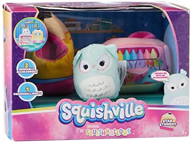 Squishville SQM0321 Star Student Accessort Set Set2Inch Plush and AccessoriesToys for Kids Multi