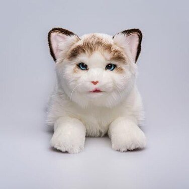 FLUFFYFUN Blinks Meows Purrs Realistic Stuffed Cat Interactive Companion Robot Pets 14